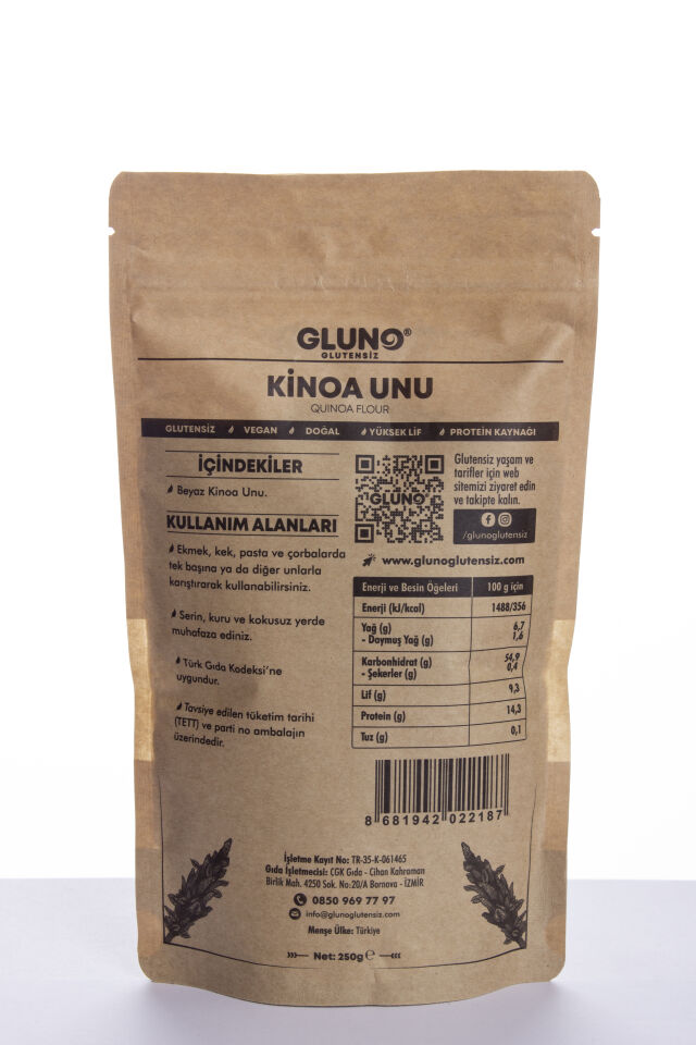Gluno Glutensiz Kinoa Unu 250 gr