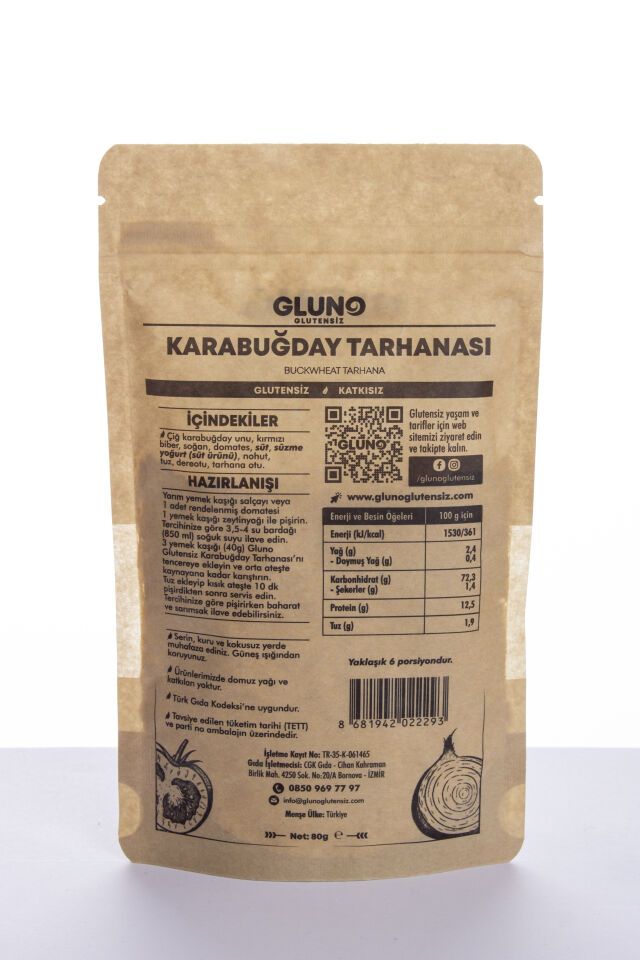 Gluno Glutensiz Karabuğday Tarhanası 80g