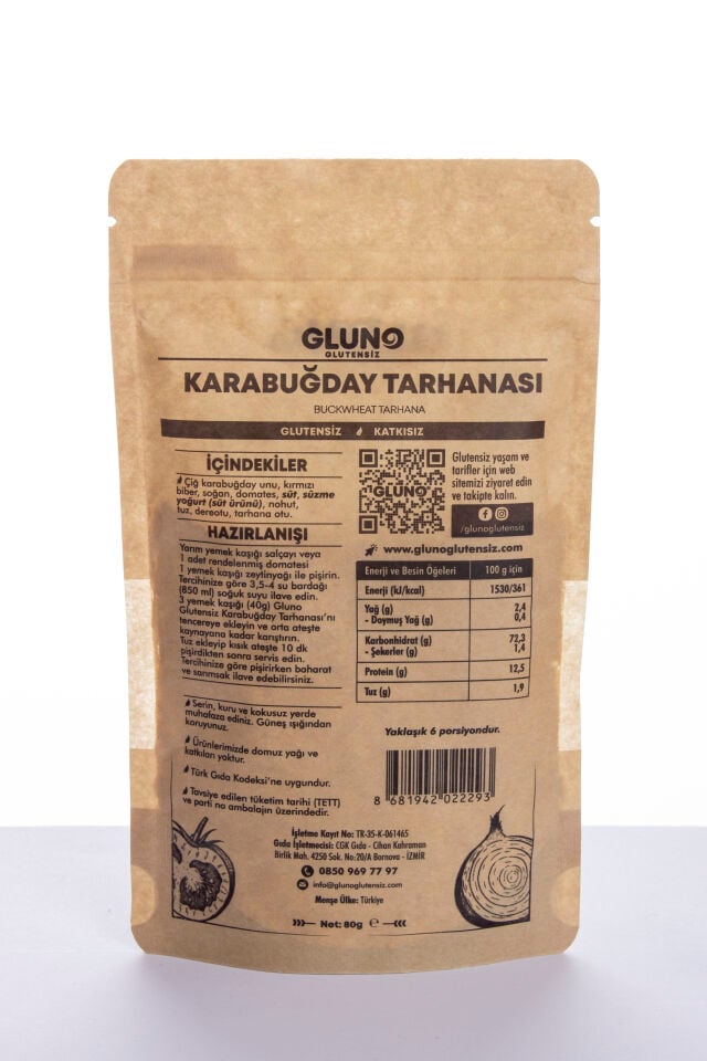 Gluno Glutensiz Karabuğday Tarhanası 80g