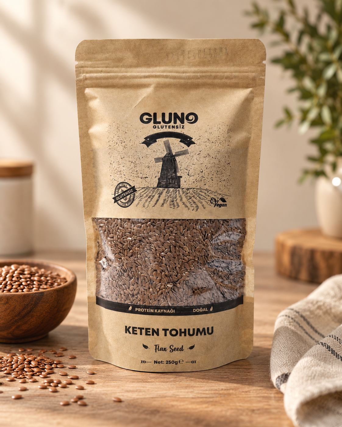Gluno Glutensiz Keten Tohumu 250 Gr