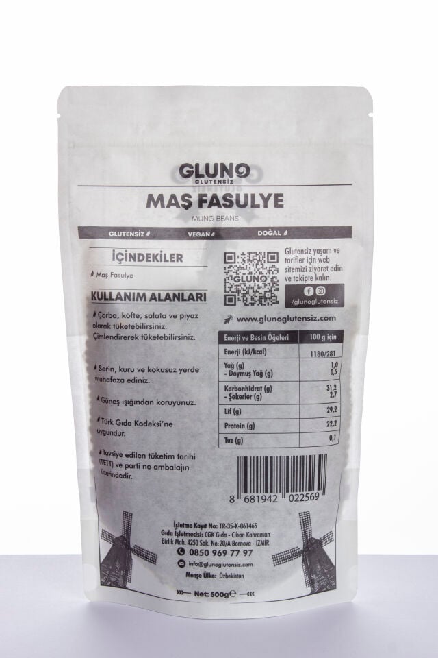 Gluno Glutensiz Maş Fasulye 500 Gr