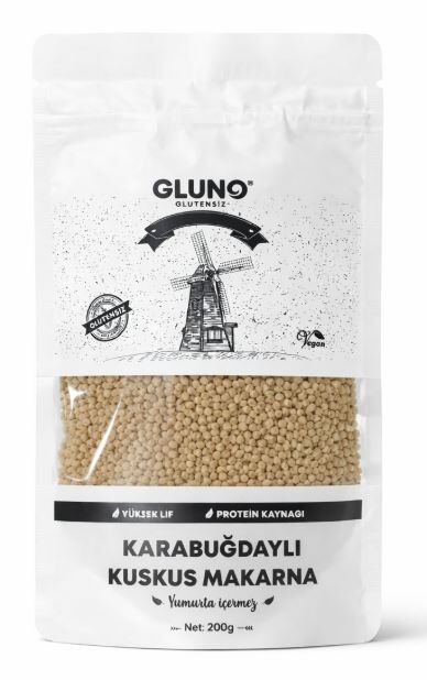 Gluno Glutensiz Karabuğdaylı Kuskus Makarna 200 Gr