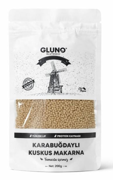 Gluno Glutensiz Karabuğdaylı Kuskus Makarna 200 Gr