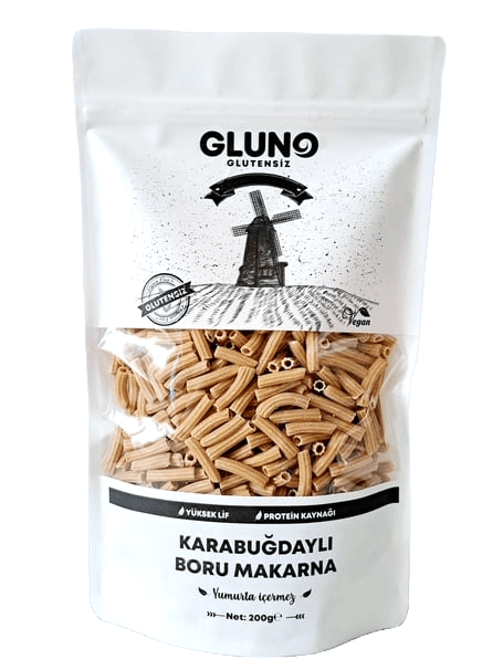 Gluno Glutensiz Karabuğdaylı Boru Makarna 200 Gr