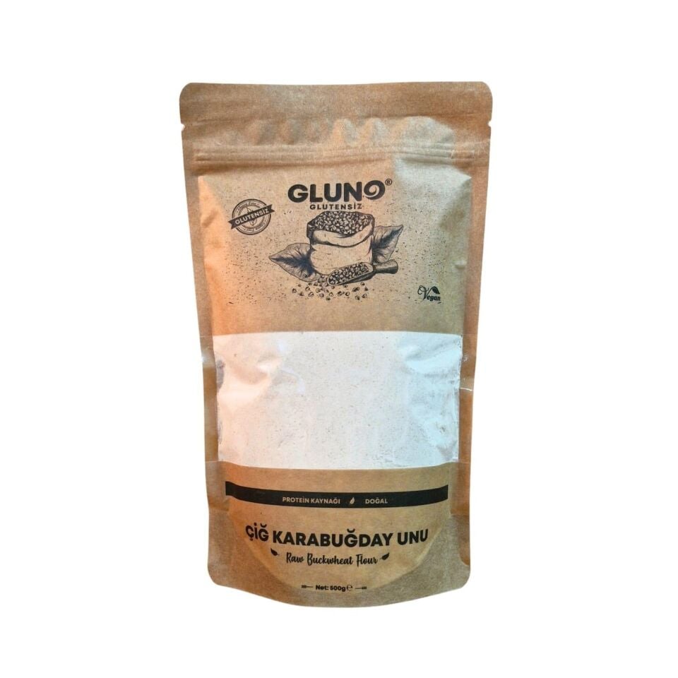 Gluno Glutensiz Çiğ Karabuğday Unu 500 Gr