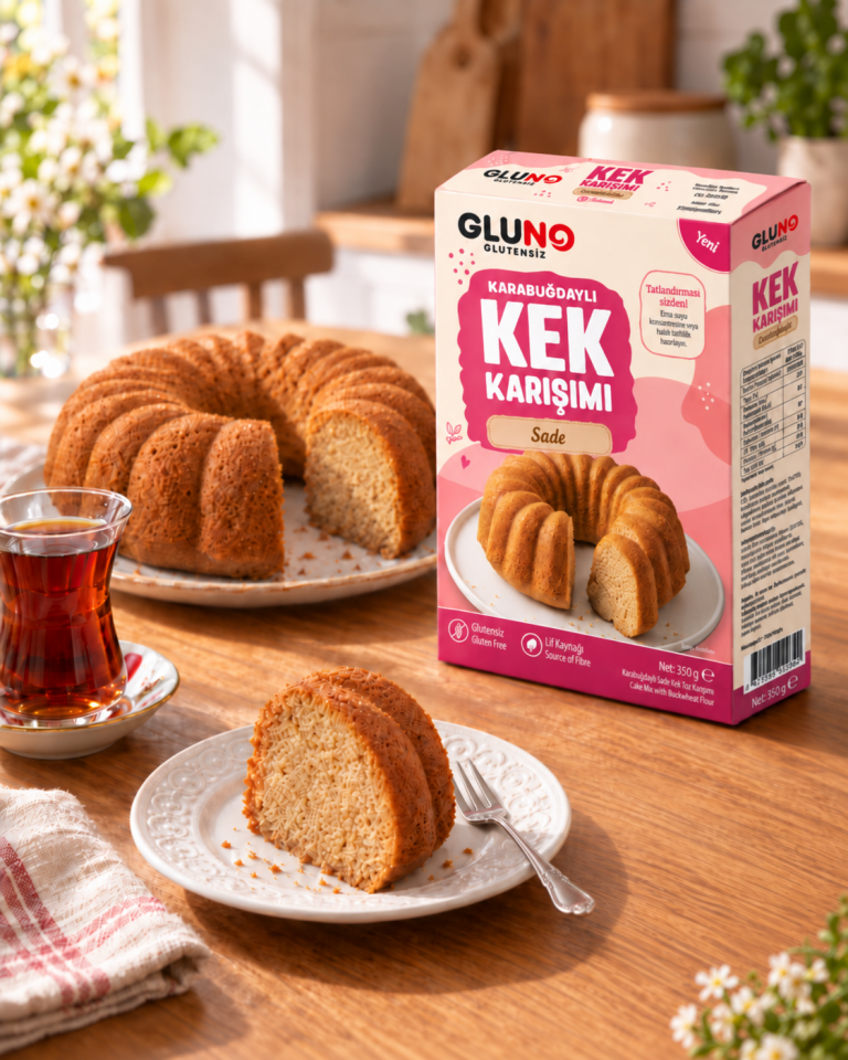 Gluno Glutensiz Karabuğdaylı Sade Kek Karışımı 350g